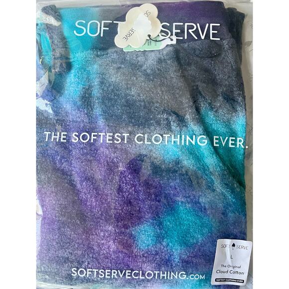 Soft Serve Cloud Cotton Jogger Sweatpants 2.0 Witches Brew Blue Purple Large NWT - Picture 2 of 6